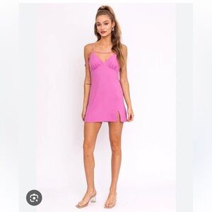 Le Lis Pink Mini Dress with Chic Design